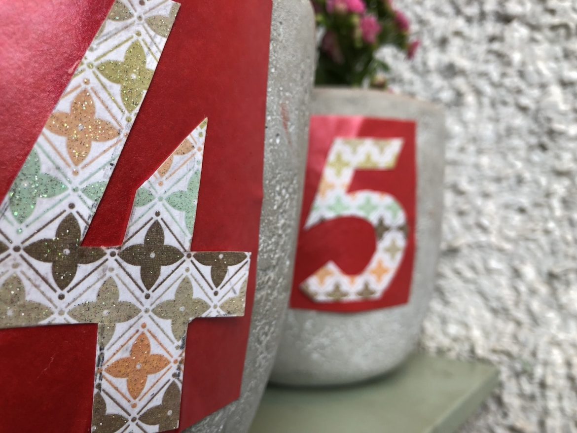 Plant pot door numbers