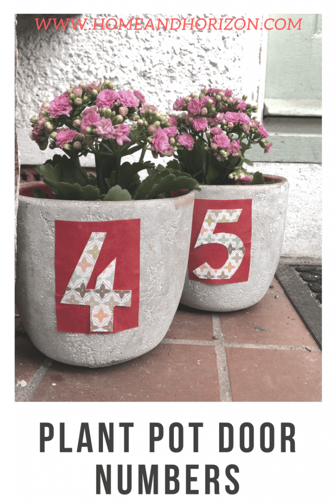 Make these delightful dual purpose planters - to display both your blooms and your door number!
