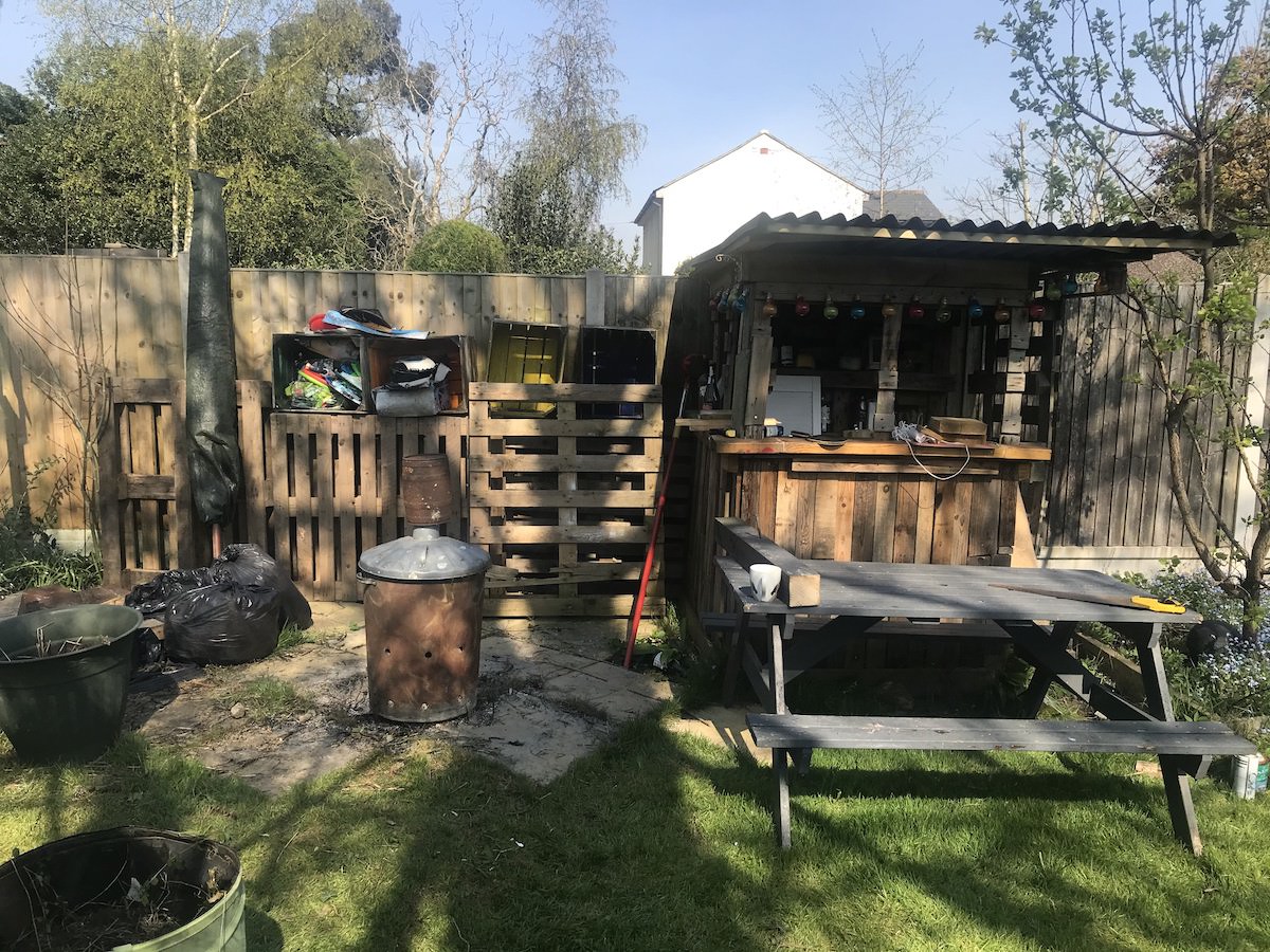 The garden pub area before it got built