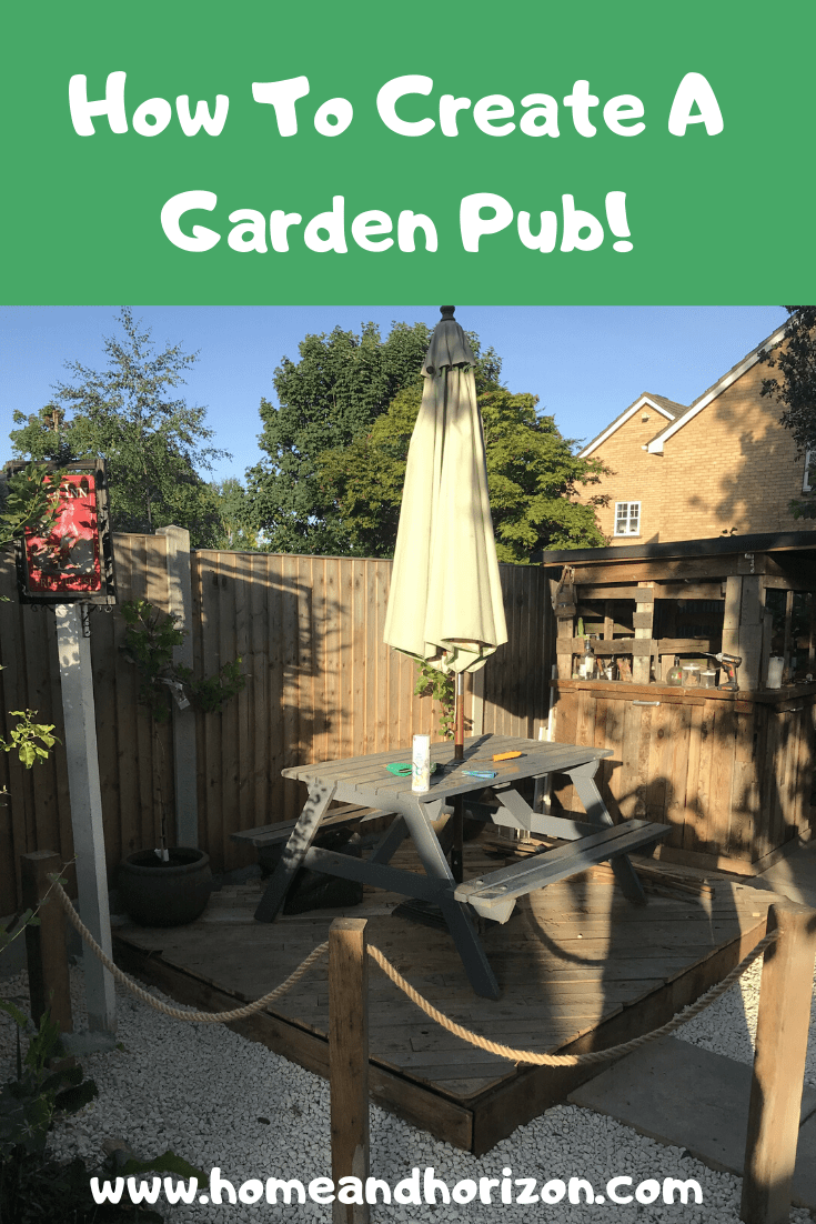 Here's a step by step explanation of how we built a garden pub area